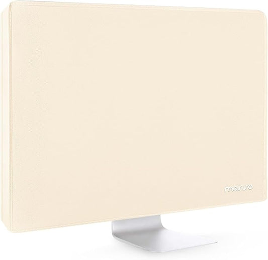 MOSISO Monitor Dust Cover 26, 27, 28, 29 inch Anti-Static Dustproof LCD/LED/HD Panel Case Computer Screen Protective Sleeve Compatible with iMac 27 inch, 26-29 inch PC, Desktop and TV, Beige