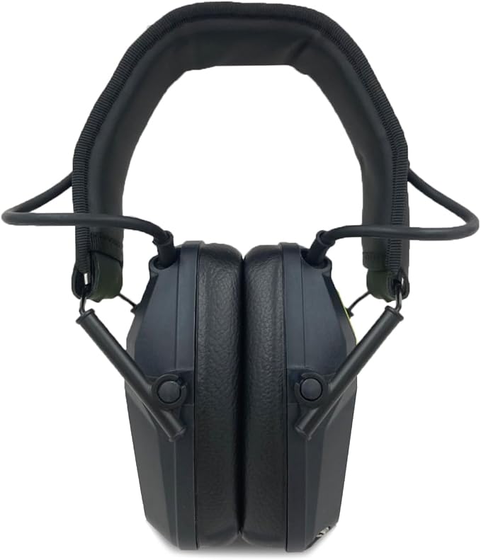 Electronic Ear Muffs - Gun Range Ear Protection, Retractable, Portable, Lightweight, Microphone Earplugs for Shooting Ear Protection