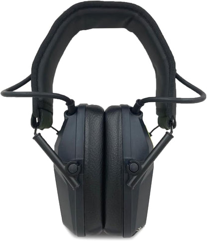 Electronic Ear Muffs - Gun Range Ear Protection, Retractable, Portable, Lightweight, Microphone Earplugs for Shooting Ear Protection