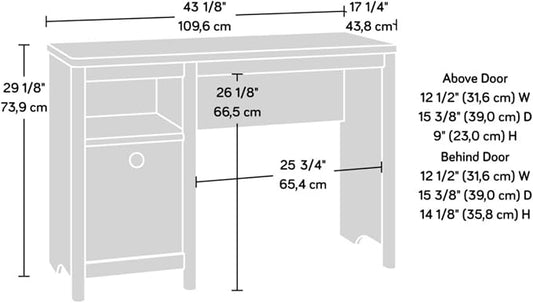 Hassyee Minimalist Design Home Office Computer Desk with Discreet Storage Compartment, Durable Construction Writing Table, Quick and Simple Assembly
