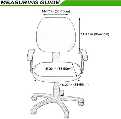 Smiry Stretch Jacquard Office Computer Chair Covers, Removable Washable Universal Desk Rotating Chair Slipcovers Protector, Seat + Backrest Cover, Aqua