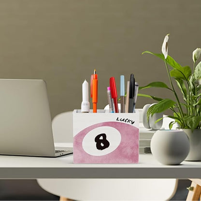 Pink Girly Office Decor Preppy Coquette Bow Room Decor for Girl Women Daughter Pink Pen Holder for Desk Girl Room Workplace Library Bedroom desk decor Holder2833