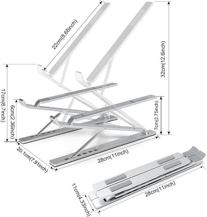 Laptop Stand Adjustable Portable Aluminum for 10" - 17" Laptop Tablet