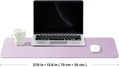 Leather Desk Mat - Non-Slip PU Desk Pad for Office and Home - Desk Organization and Accessories - Ideal for Large Mouse Pad and Desk Mats on Top of Desks (Purple,27.6"x 13.8")