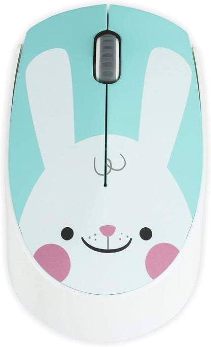 3C Light 2.4GHz Wireless Cute Silent Portable Optical Mouse - 3 Adjustable DPI for Laptop, Desktop PC (Rabbit)