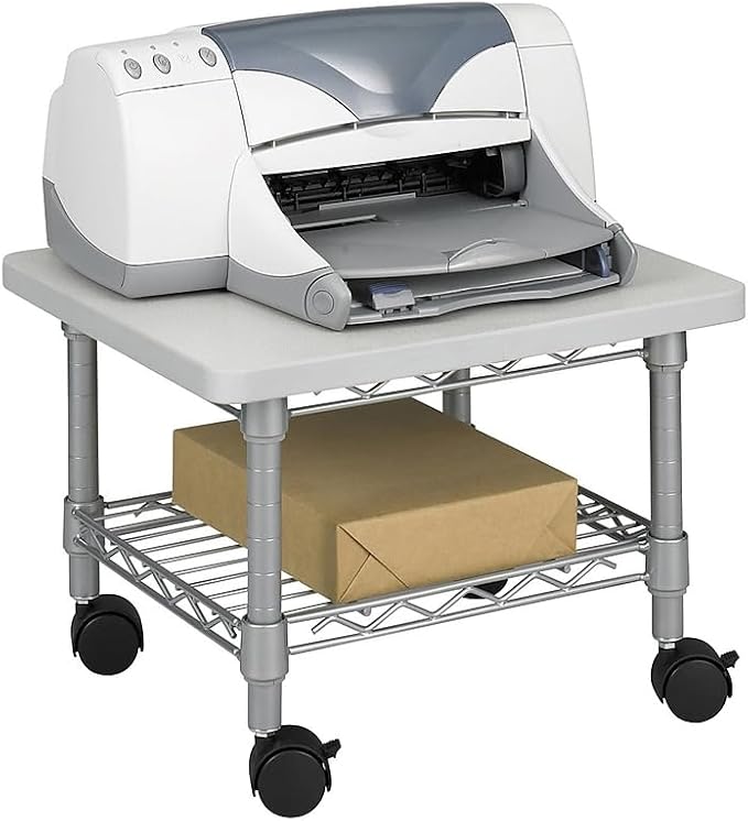 Safco 5206GR Underdesk Printer/Fax Stand One-Shelf 19w x 16d x 13-1/2h Gray