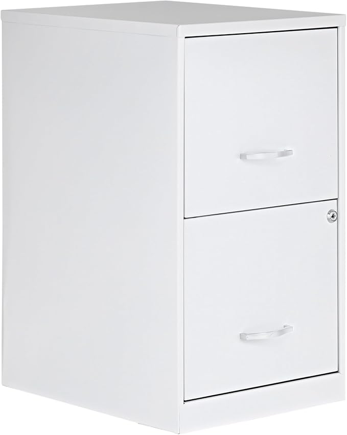 NuSparc 2 Drawer Locking Filing Cabinet | Pre-Assembled Steel Construction | Space-Saving Design is Perfect for Home and Small Office | Letter-Size | Assembled in North America