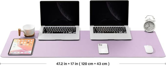 Large Cork Desk Mat - 47.2"x 17" Desk Pad for Office and Home - Ideal for Large Mouse Pad and Desk Mats on Top of Desks(Purple)