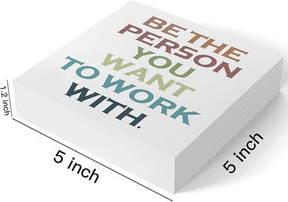 mmiishe Office Decorations for Work Positive Affirmations Motivational Gift | Encouragement Gifts for Women Cheer Up Gifts for Friend Mentor Coworkers Leader Coach Office Decor Birthday Gift 5 x 5 Inches