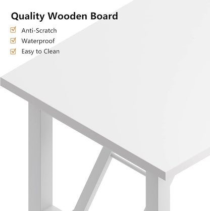 Need Home Office Desk - 62 Inches Large Computer Desk Sturdy Black Table Foldable Desk Gaming Computer Table No Assembly Required AC5DW(157.5 * 60)