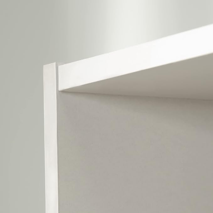 Sauder Beginnings 5-Shelf Bookcase, Bookshelf with Adjustable Storage Shelves, in Soft White
