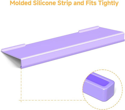 Ergonomic Computer Keyboard Stand - 17 Inch Purple Acrylic Keyboard Riser for Desk Tilted Keyboard Holder Tray with Non-Slip Strip for Home Office Easy Typing & Working