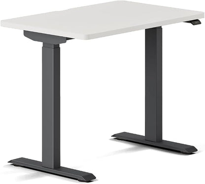 Branch Duo Standing Desk 36 Inches - Adjustable Standing Desk with 20” Range - OLED Control Panel - Frameless Design & Compact Size Suitable for Many Spaces - Charcoal Base - White Top