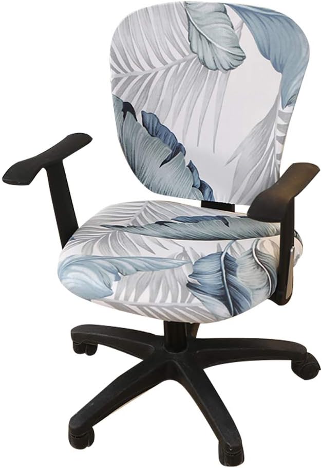 Jinzio Computer Office Chair Cover - Split Protective & Stretchable Cloth Polyester Universal Desk Task Chair Chair Covers Stretch Rotating Chair Slipcover, Strong Blue