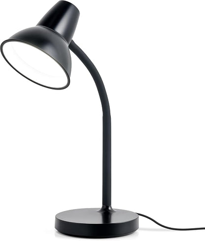 LED Desk Lamp with Flexible Gooseneck, Eye-Caring 4.5W Energy-Saving Study Lamps, Anti-tip Heavy Duty Bedside Reading Light, Desk Lamps for College Dorm Room, Home Office, Modern Lamp with 1.6m Cord