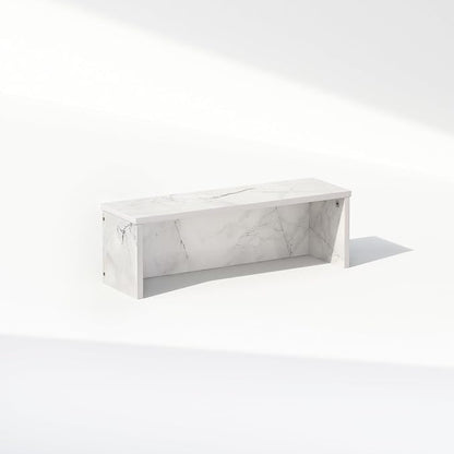 Furinno Classic Desk Organizers and Accessories, 18-Inch Desk Organizer, Desktop Organizer, for Office Supplier, Office Desk Accessories, Marble White