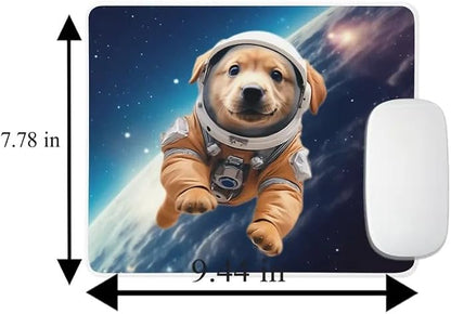 Mouse Pad Astronaut Dog in Space Mouse Pad Puppy floating in Space for Home Office Work Desk Computer Desktop Laptop for Dog Lovers (Golden Retriever)