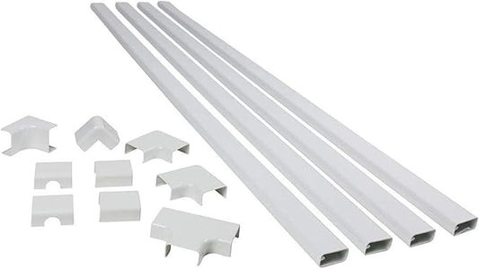 Legrand Wiremold Cable Management Kit, CordMate II, Cord Organizer and Hider, Cord Cover, Concealer, and Protector for Wall, Medium Capacity, CMK50