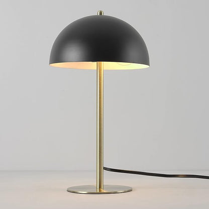 GLOBE Electric 52938 Luna 15" Desk Lamp, Matte Black, Matte Brass Accents, in-Line On/Off Rocker Switch (Pack of 2)