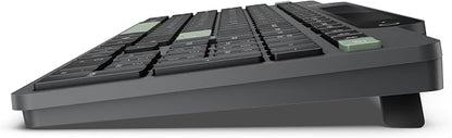 Lenovo 800 Self-Charging Bluetooth Keyboard, Uses Ambient Light for Charging, Bluetooth 5.1, Supports 3 Devices, Battery Free, Wireless, Grey
