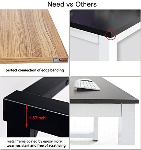 SogesHome Work from Home Desk Work from Home Table 47 inches Computer Desk Office Desk Gaming Desk PC Desk Coner Computer Table Writing Table Workstation, for Home Office Use, AC3BW-120-SH