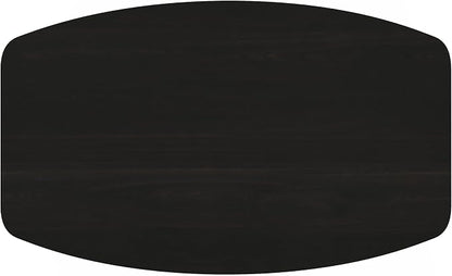 Furinno Simple Design Coffee Table, 2-Tier Modern Center Table with Lower Shelf, Round Corner Side Table, for Living Room, Bedroom, Home Office, Espresso