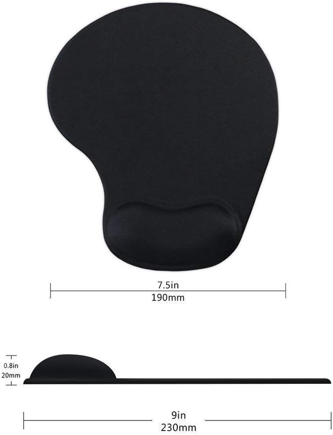 Office Mousepad with Gel Wrist Support - Ergonomic Gaming Desktop Mouse Pad Wrist Rest - Design Gamepad Mat Rubber Base for Laptop Computer (05Green)