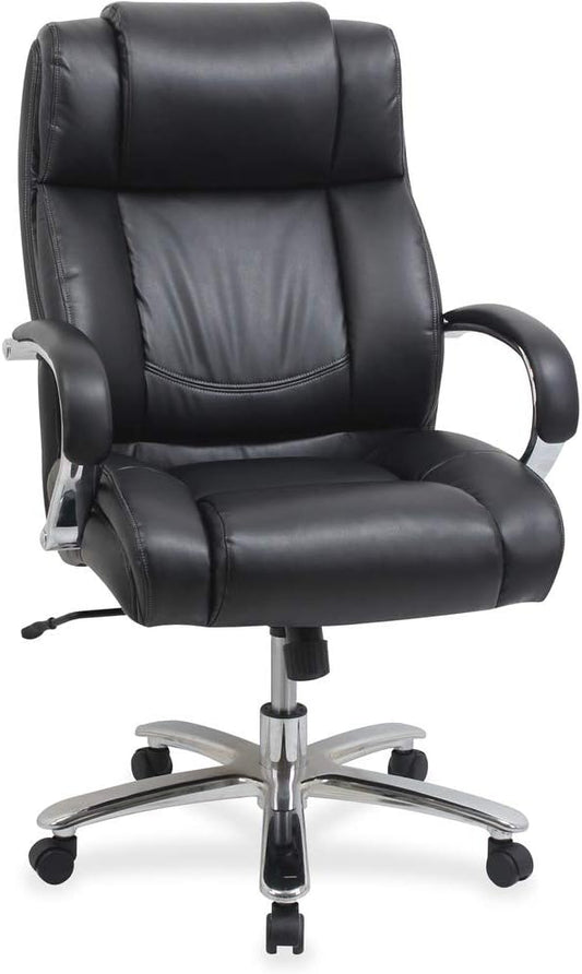 Lorell Big and Tall Leather Chair with UltraCoil Comfort