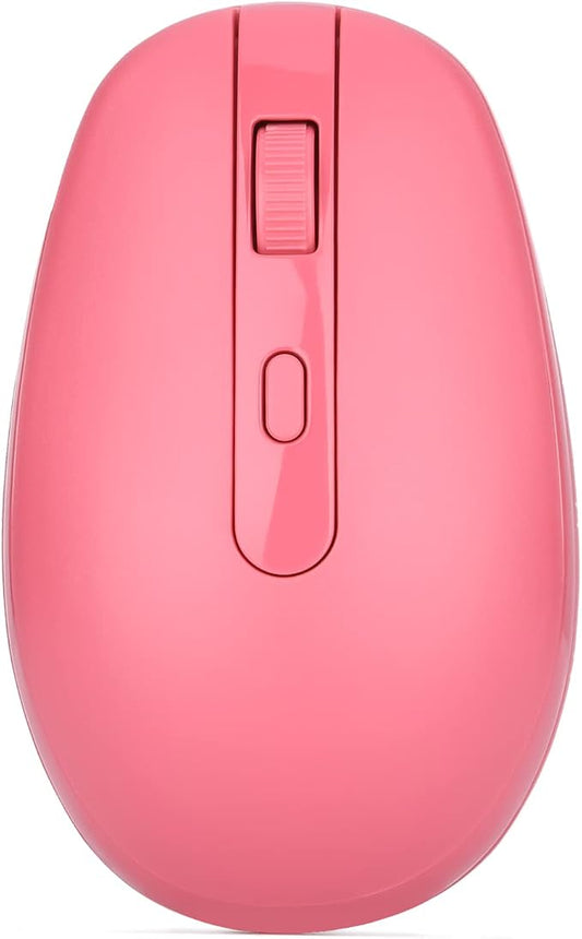 Rii Wireless Mouse RM700 2.4G Silent Mouse with USB Nano Receiver for Laptop,PC,Mac,Chromebook,Windows (Pink)