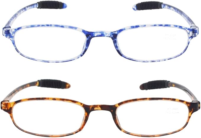 Lightweight Reading Glasses,Flexible(Memory Plastic) Readers,Unbreakable reading for Men and Women