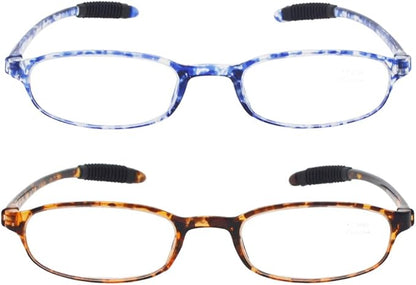 Lightweight Reading Glasses,Flexible(Memory Plastic) Readers,Unbreakable reading for Men and Women