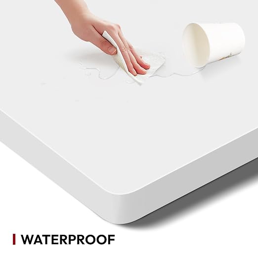 SANODESK Universal Tabletop 60"x24"x1" Thickness One-Piece Table Top Rectangular Particle Board for Standing Desk and Home Office Countertop DIY,White Desk Top