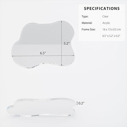 Acrylic Coaster Decorative Plates, Irregular Bar Drink Coaster, Clear Cloud Shape Coffee Cup Coaster, Perfect for Tabletop Protection and Accessories Display.(Clear)