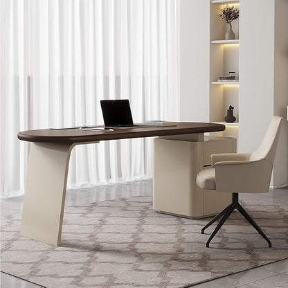 JITUIHOM Office Desk Modern Minimalist Study Desk for Home Office Use, Corporate Workstation, Bedroom Furniture, Suitable for, Work and Leisure(140 * 65 * 75cm)