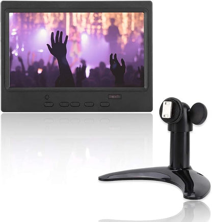 ASHATA Monitor Holder Stand, Desktop Computer Black Monitor Holder,Universal PC Accessories,ABS + Metal Material,Light Weight,for Small LCD Monitors from 7 to 11.6 Inch.