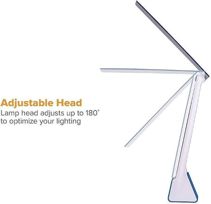 Bostitch Office Rechargable Battery Led Desk Lamp, 3 Color Temperatures, Flip Open, Blue (KT-VLED1810-BLUE)