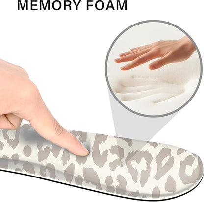 Cheetah Desk Pad and Keyboard Wrist Rest, Large Mouse Pad + Keyboard Pad+Mouse Wrist Support, Non-Slip Desk Mat Protector for Office, Home 31.5×11.8 Inches Leopard