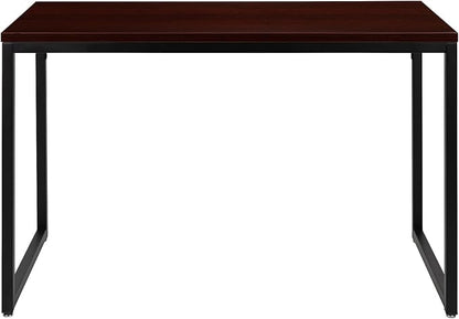 Flash Furniture Tiverton Industrial Modern Desk-Mahogany/Black Commercial Grade Computer Desk-47" Sturdy Home Office Desk-Writing Desk