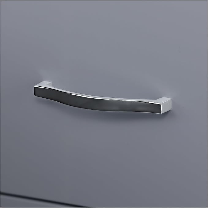 Lorell LYS Chrome Pull F/F Mobile File Cabinet, Silver
