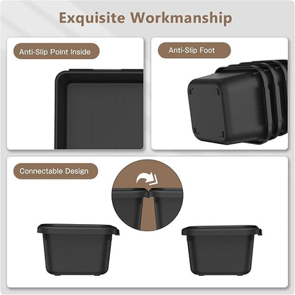 A-LuGei【XX-Large Size【5 Pcs】 Tool Box Organizer Tray Divider【Single Size】 Desk Drawer Organizer Bin, Garage Organization and Storage Toolbox for Rolling Tool Chest Cart Cabinet WorkBench Part Widget