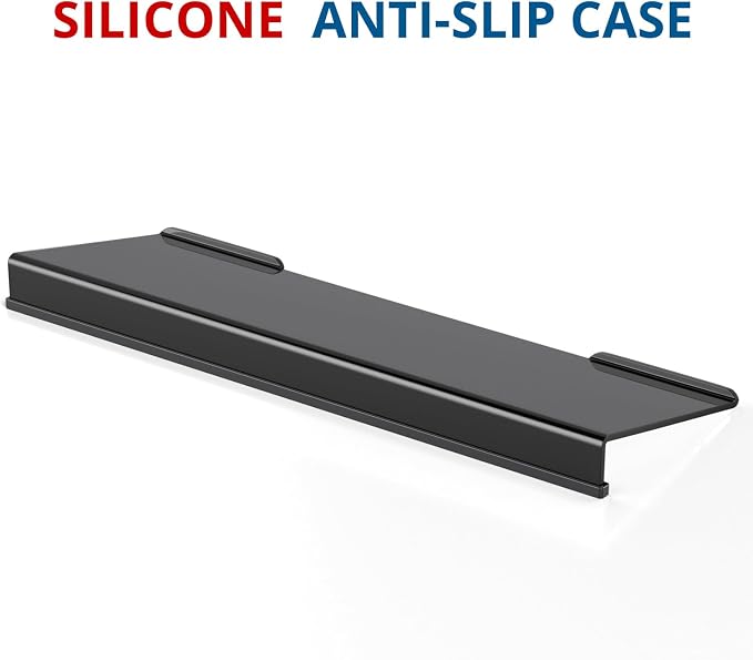 KOTEMON Acrylic Tilted Computer Keyboard Stand for Ergonomic Typing, Keyboard Tray Holder with Silicone Non-Slip Case, Black