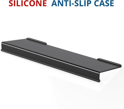 KOTEMON Acrylic Tilted Computer Keyboard Stand for Ergonomic Typing, Keyboard Tray Holder with Silicone Non-Slip Case, Black