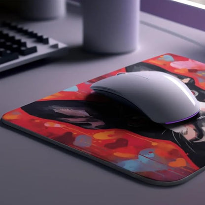 Boston Terrier Mouse Pad Dog with Red Hearts Pattern Non-Slip Rubber Mouse Pad Puppy in Love Mouse Pad for Home Office Work Desk Computer Desktop Laptop for Dog Lovers