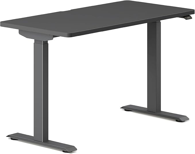 Branch Duo Standing Desk 48 Inches - Adjustable Standing Desk with 20” Range - OLED Control Panel - Frameless Design & Compact Size Suitable for Many Spaces - Charcoal Base - Charcoal Top