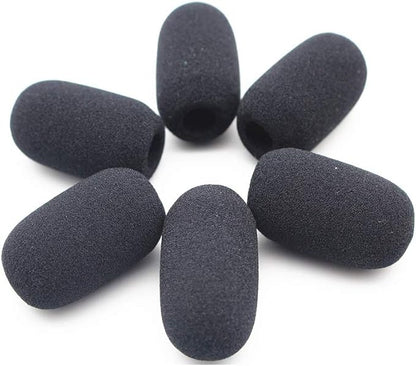 6 Pack Microphone Windscreens, Dense Mic Foam Covers Windshields for Lightspeed Astro A50s David Clark Aviation Headsets