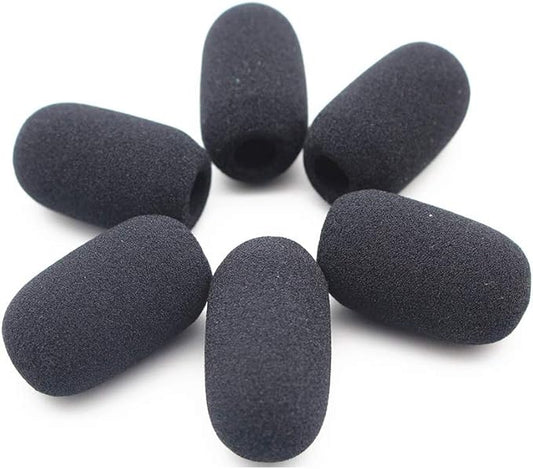 6 Pack Microphone Windscreens, Dense Mic Foam Covers Windshields for Lightspeed Astro A50s David Clark Aviation Headsets