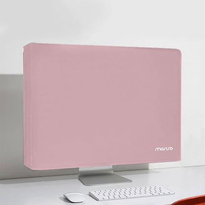 MOSISO Monitor Dust Cover 26, 27, 28, 29 inch Anti-Static Dustproof LCD/LED/HD Panel Case Computer Screen Protective Sleeve Compatible with iMac 27 inch, 26-29 inch PC, Desktop and TV, Pink