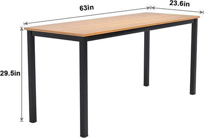 SogesHome 63inches Computer Desk PC Desk Office Desk Workstation for Home Office Use Writing Table, Teak