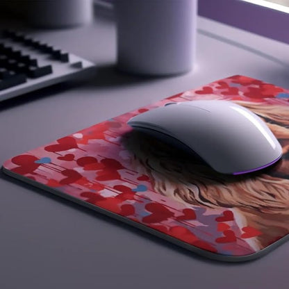 Cocker Spaniel Mouse Pad Dog with Red Hearts Pattern Non-Slip Rubber Mouse Pad Puppy in Love Mouse Pad for Home Office Work Desk Computer Desktop Laptop for Dog Lovers