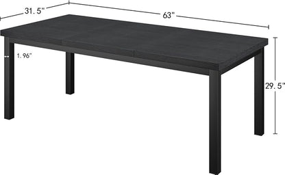 63 x 31 Inch Large Computer Desk, Modern Office Desk with Adjustable Feet, Gaming Desk with Deep Desktop, Study Writing Table for Home Office, Work from Home, Easy Assembly, Black